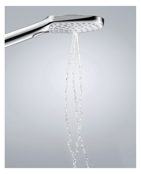 Hansgrohe Raindance Select E - Ručná sprcha 120 3jet EcoSmart 9 l/min, biela-chróm 26521400