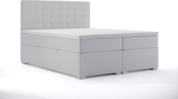 Kontinentálna posteľ 160 cm Clady (biela ekokoža) (s úložným priestorom). Vlastná spoľahlivá doprava až k Vám domov. 1044196