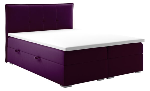 Kontinentálna posteľ 160 cm Carla (fialová)(s úložným priestorom). Vlastná spoľahlivá doprava až k Vám domov. 1044193