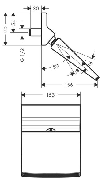 Hansgrohe Raindance Rainfall - Hlavová sprcha 150 1jet stream, chróm 26443000