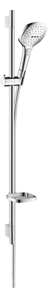 Hansgrohe Raindance Select E - Sprchová súprava 120 3jet EcoSmart 9 l/min so sprchovou tyčou 90 cm, biela/chróm 26623400