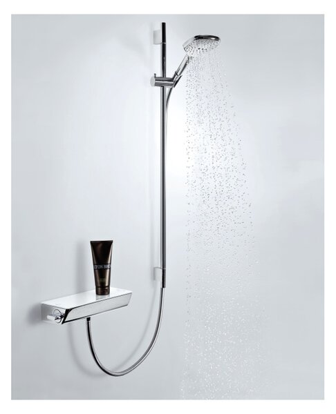 Hansgrohe Raindance Select E - Sprchová súprava 120 3jet EcoSmart 9 l/min so sprchovou tyčou 90 cm, biela/chróm 26623400