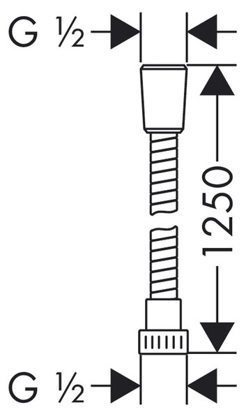 Hansgrohe Metaflex - Sprchová hadica 1250 mm, chróm 28262000