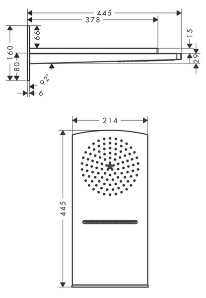 Hansgrohe Raindance Rainfall - Hlavová sprcha 180 2jet, chróm 28433000