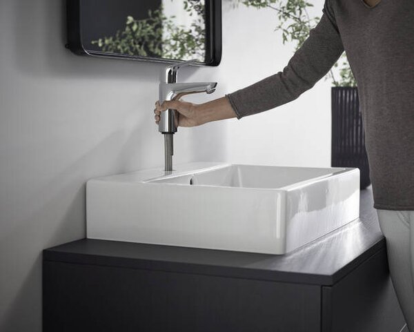 Hansgrohe Focus - Páková umývadlová batéria 100 CoolStart s odtokovou súpravou s tiahlom, chróm 31621000
