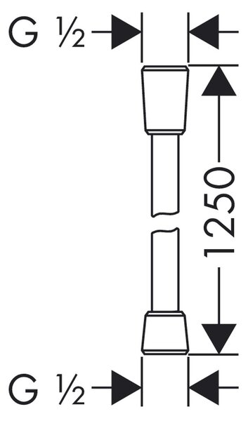 Hansgrohe Isiflex - Sprchová hadica 1250 mm, chróm 28272000