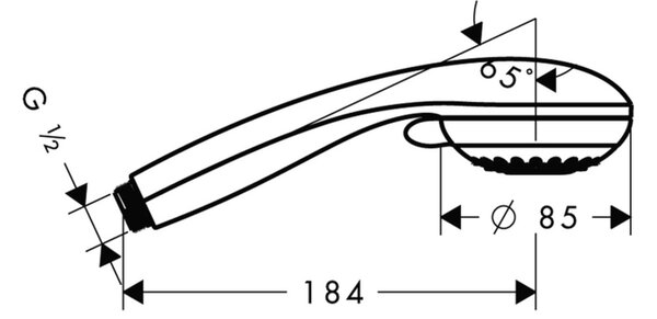 Hansgrohe Crometta 85 - Ručná sprcha Vario, chróm 28562000