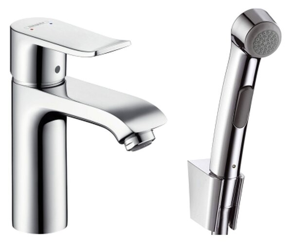 Hansgrohe Metris - Umývadlová batéria s ručnou sprchou Bidette a sprchovou hadicou 160 cm, chróm31285000