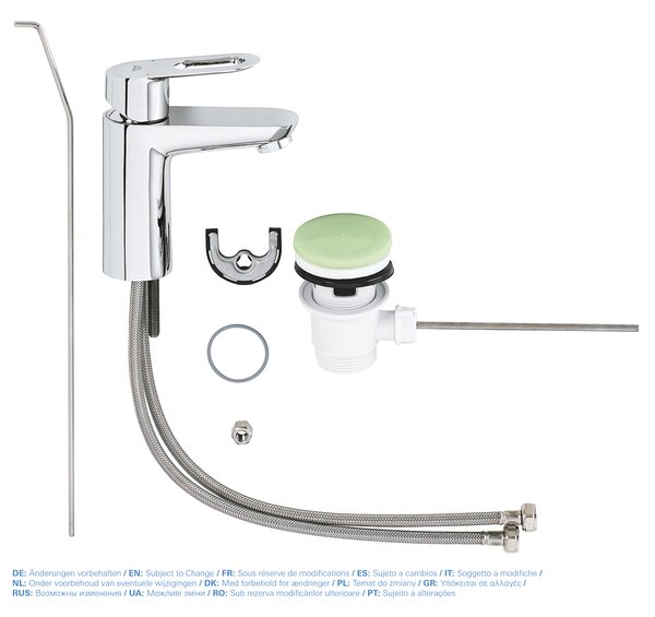 GROHE BauLoop - Páková umývadlová batéria, veľkosť S, chróm 23335000