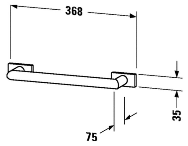 Duravit Karree - Madlo, chróm 0099631000