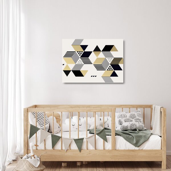 Sklenený obraz - Geometrické tvary N⁰1 (70x50 cm)