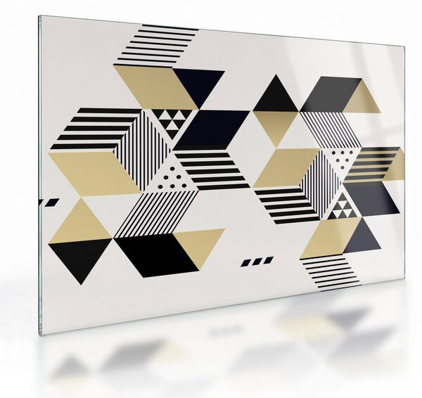 Sklenený obraz - Geometrické tvary N⁰1 (70x50 cm)