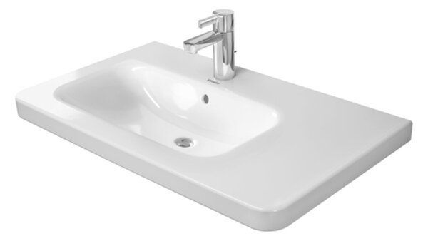 Duravit DuraStyle - Umývadlo s prepadom 800x480 mm s odkladacím priestorom vpravo, biela 232580000