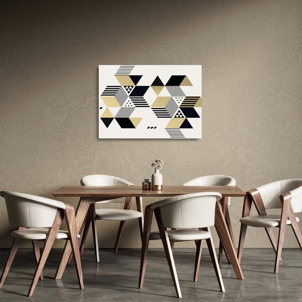 Sklenený obraz - Geometrické tvary N⁰1 (70x50 cm)