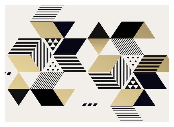 Sklenený obraz - Geometrické tvary N⁰1 (70x50 cm)