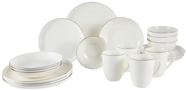 KOMBINOVANÝ SERVIS 20-dielne, nový kostný porcelán (new bone china) keramika Novel - Jedálenské sety