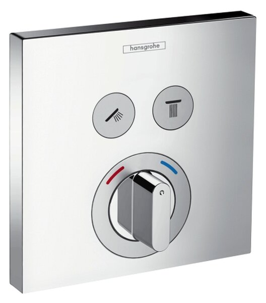 Hansgrohe ShowerSelect - Batéria pod omietku pre 2 spotrebiče, chróm 15768000