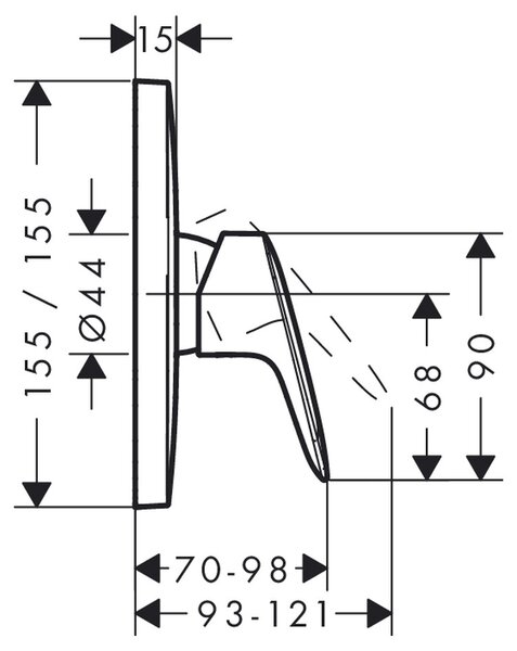 Hansgrohe Logis - Sprchová batéria pod omietku, chróm 71605000