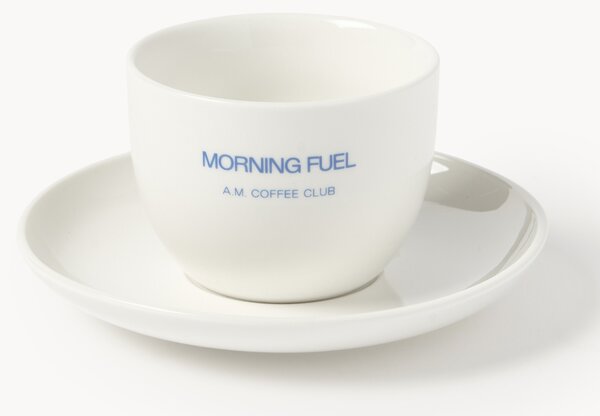 Keramická šálka na kávu's podšálkou Morning Fuel