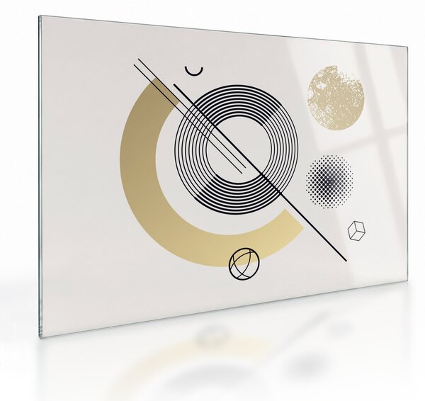 Sklenený obraz - Geometrické tvary N⁰2 (70x50 cm)