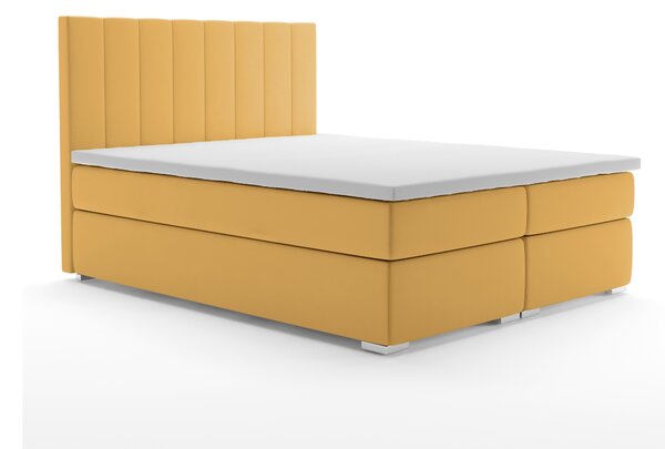 Kontinentálna posteľ 160 cm Pugno (žltá) (s úložným priestorom). Vlastná spoľahlivá doprava až k Vám domov. 1044302