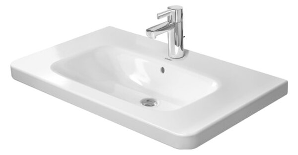 Duravit DuraStyle - Umývadlo do nábytku 800x480 mm, 1 otvor pre batériu prepichnutý, biela 2320800000
