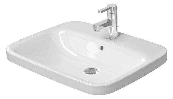 Duravit DuraStyle - Vstavané umývadlo 615x495 mm, 1 otvor pre batériu prepichnutý, biela 0374620000