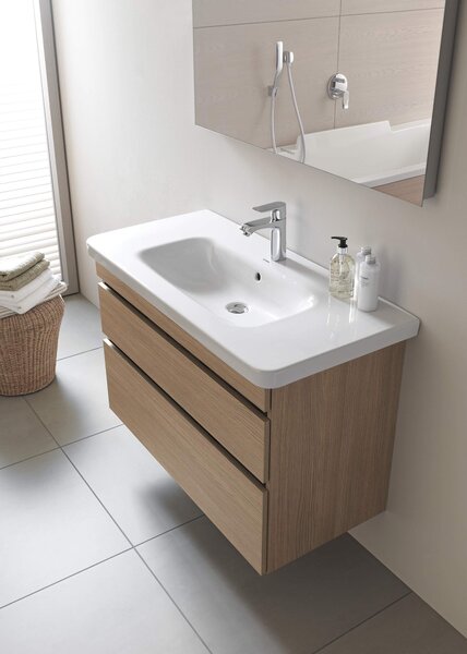 Duravit DuraStyle - Umývadlo do nábytku 800x480 mm, 1 otvor pre batériu prepichnutý, biela 2320800000