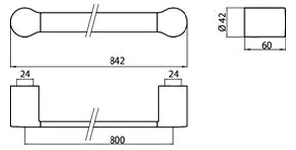 Emco Fino - Držiak na uterák 800 mm, chróm 846000180