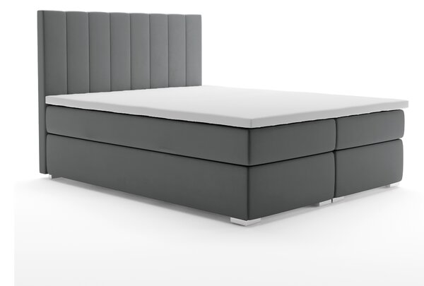 Kontinentálna posteľ 140 cm Pugno (tmavosivá) (s úložným priestorom). Vlastná spoľahlivá doprava až k Vám domov. 1044304