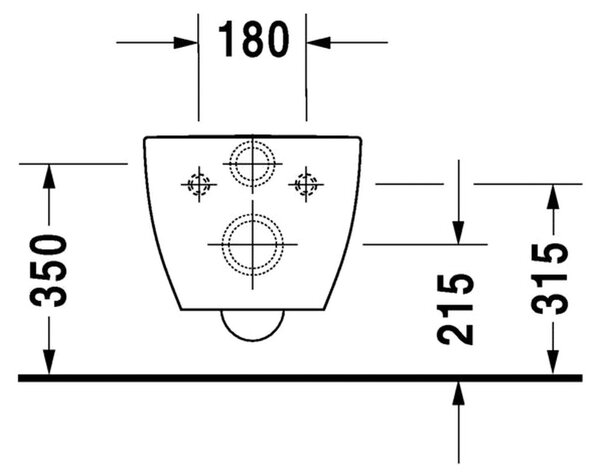 Duravit Happy D.2 - Závesné WC Rimless®, 540x365 mm, biela 2222090000
