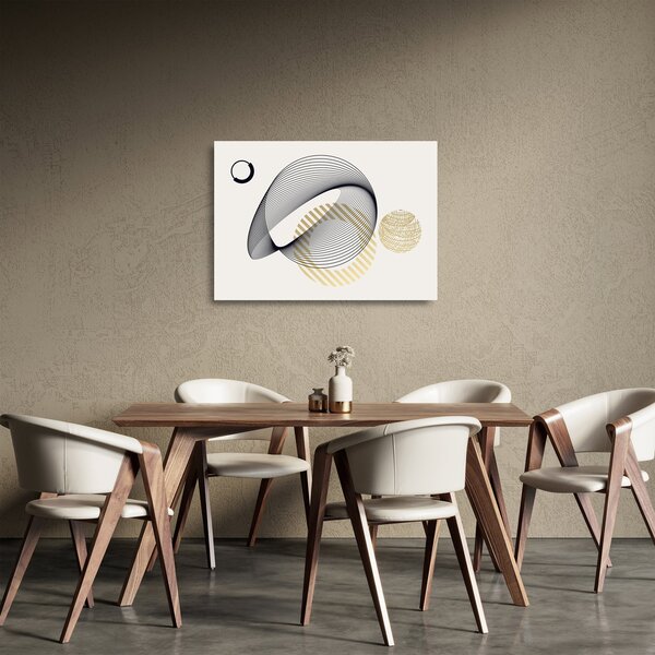 Sklenený obraz - Geometrické tvary N⁰3 (70x50 cm)