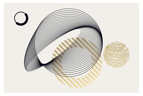 Obraz - Geometrické tvary N⁰3 (90x60 cm)