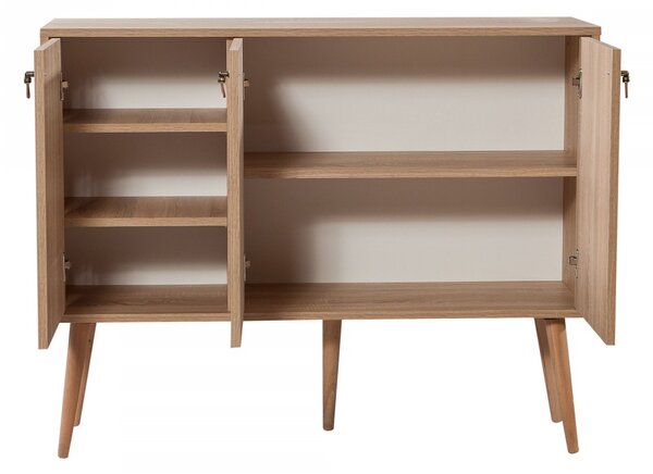 Hanah Home Komoda Kikos 120 cm dub sonoma/tmavo hnedá