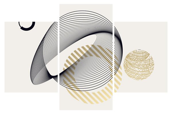 Obraz - Geometrické tvary N⁰3 (90x60 cm)