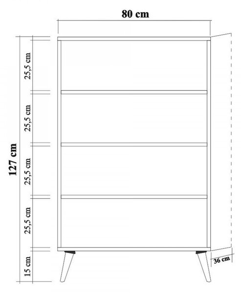 Hanah Home Komoda Multibox 80 cm hnedá
