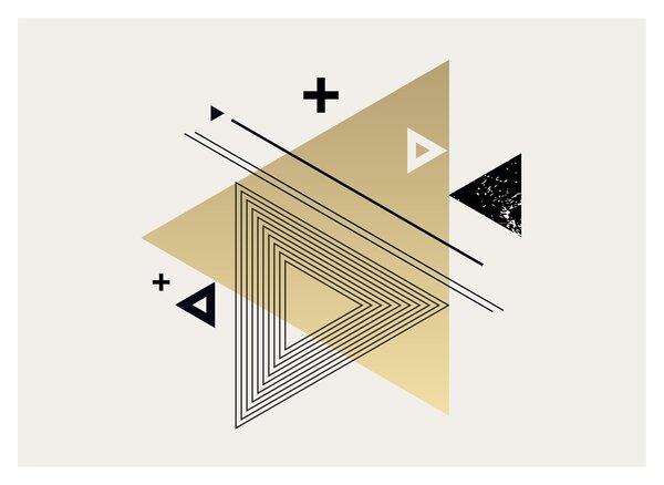 Sklenený obraz - Geometrické tvary N⁰4 (70x50 cm)
