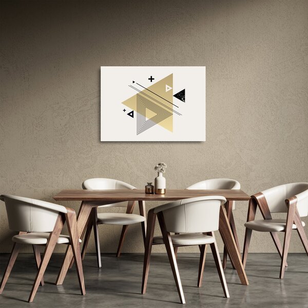 Sklenený obraz - Geometrické tvary N⁰4 (70x50 cm)