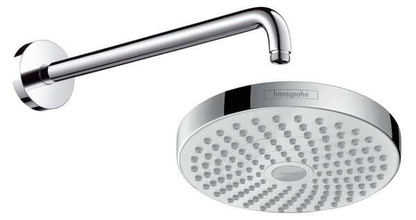Hansgrohe Croma Select S - Hlavová sprcha 180 2jet so sprchovým ramenom 389 mm, biela/chróm 26522400 + 27413000