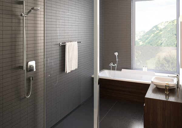 Hansgrohe Croma Select E - Sprchový set 110 1jet s hadicou 1600 mm, biela/chróm 26412400