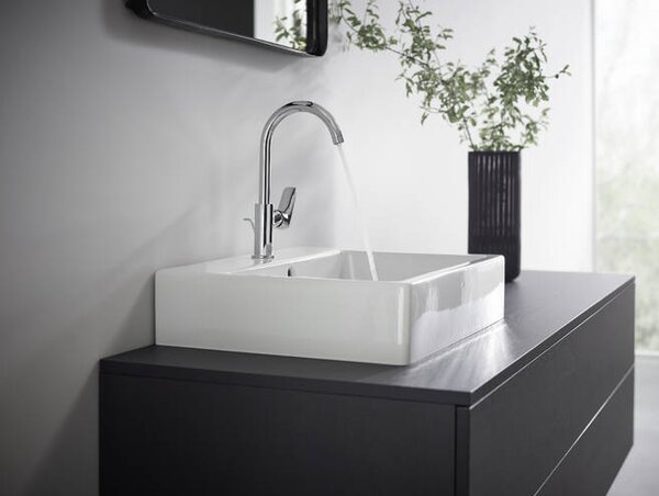 Hansgrohe Logis - Umývadlová batéria 210 s otočným výtokom a s odtokovou súpravou s tiahlom, chróm 71130000