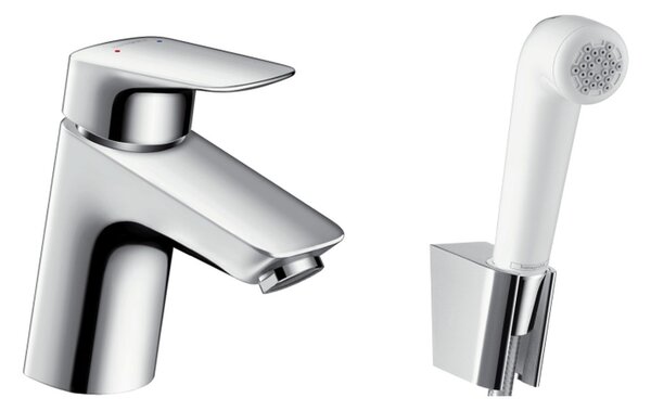 Hansgrohe Logis - Páková umývadlová batéria s ručnou sprchou Bidette a sprchovou hadicou 160 cm, chróm 71290000