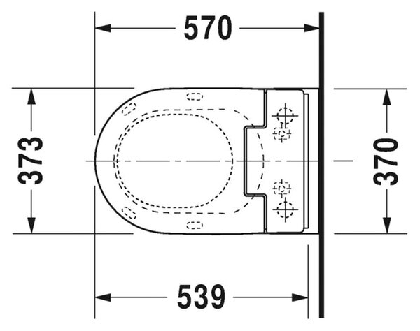 Duravit ME by Starck - Závesné WC pre SensoWash, biela 2528590000