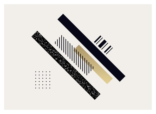 Sklenený obraz - Geometrické tvary N⁰5 (70x50 cm)