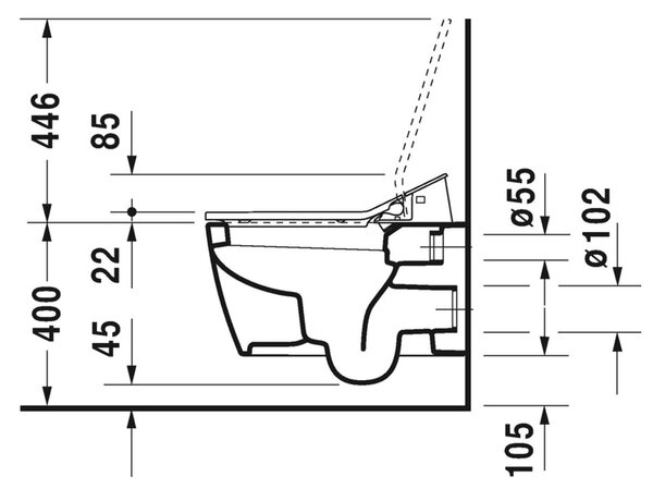 Duravit ME by Starck - Závesné WC pre SensoWash, biela 2528590000