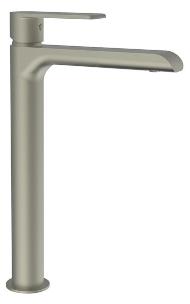 Teorema XS - Umývadlová batéria stojanková s Push-Open zátkou, pre voľne stojace umývadlá, výška 260 mm, nikel matný 8X341