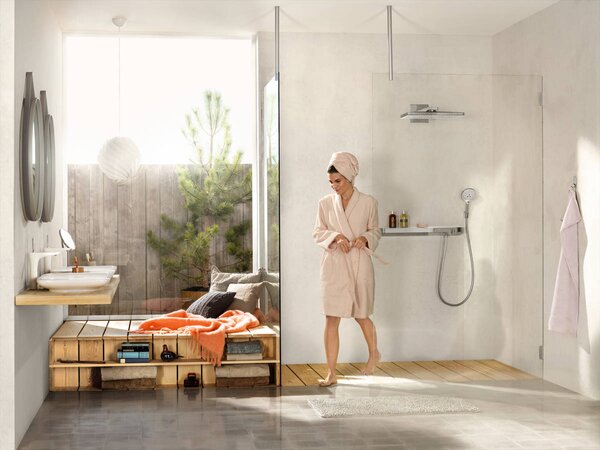 Hansgrohe Rainmaker Select - Hlavová sprcha 460 1jet so sprchovým ramenom, biela/chróm 24003400