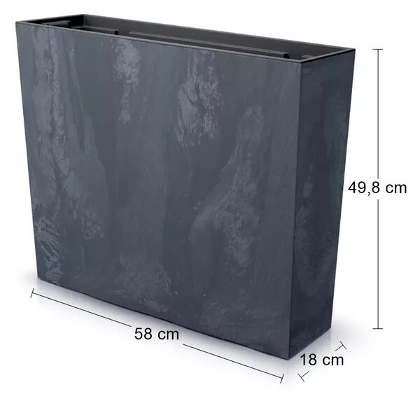 Plastový kvetináč DUC600TE 60 cm - antracit