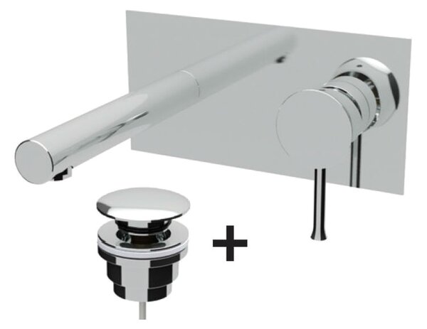 Teorema Scaccomatto - Umývadlová batéria pod omietku, komplet, výtok 164 mm, chróm 8Y314