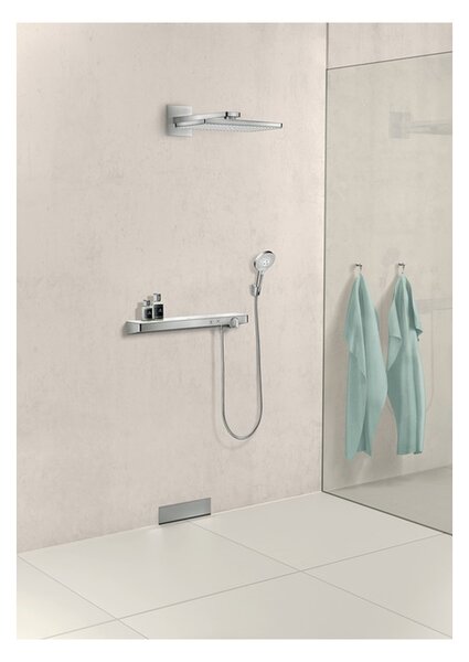 Hansgrohe Rainmaker Select - Hlavová sprcha 460 1jet so sprchovým ramenom, biela/chróm 24003400